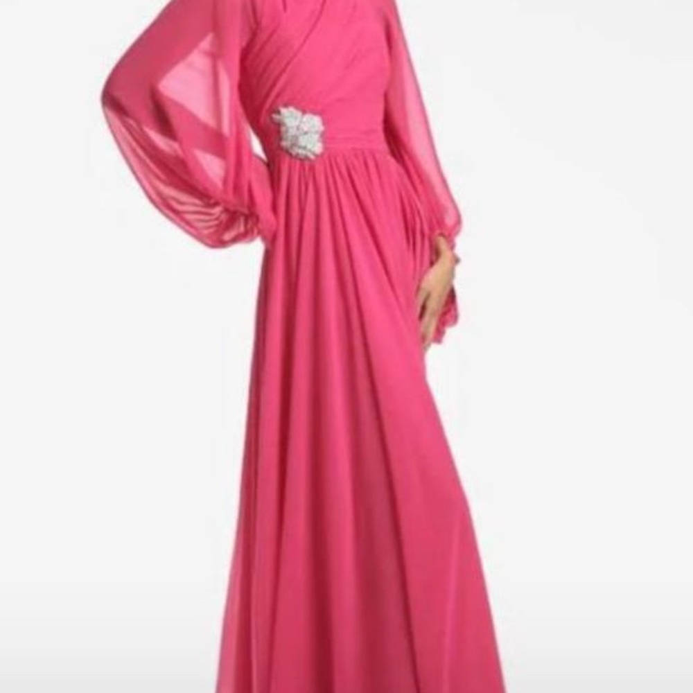 Sachin + Babi Vibrant Pink Wedding Dress